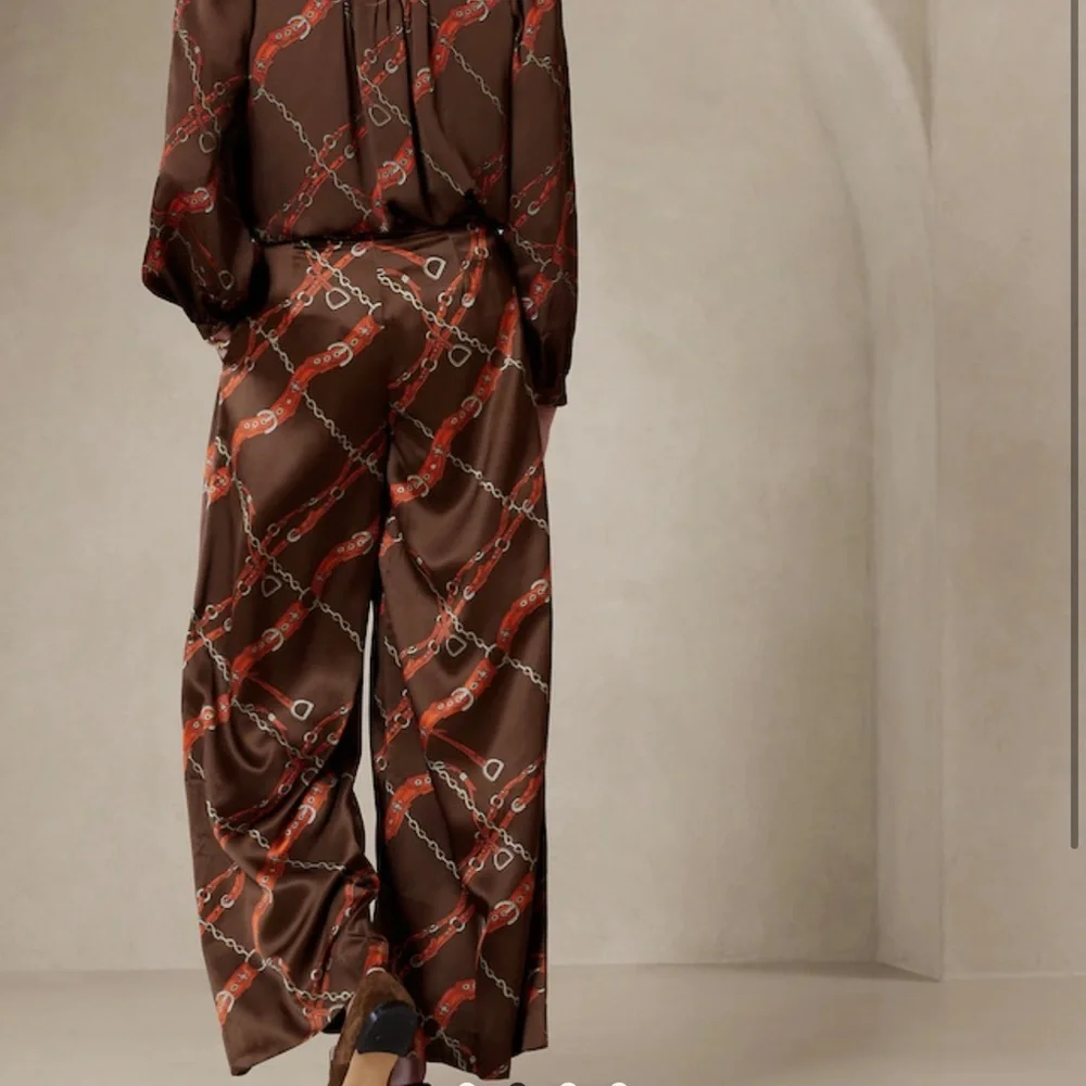 Banana Republic Belay Silk Pant Wide Leg